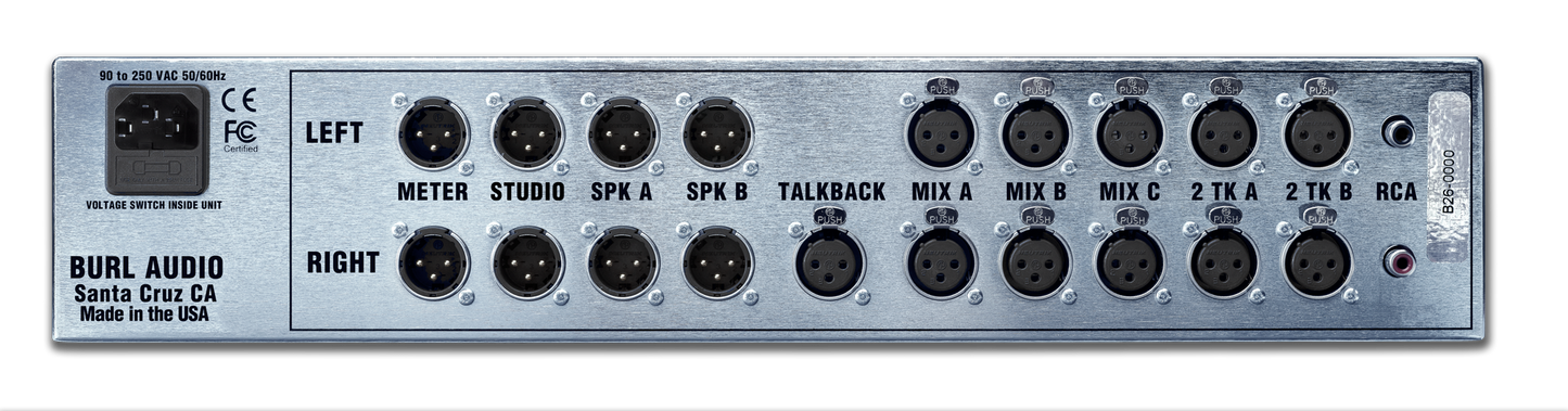 Burl Audio B26 Orca rear panel