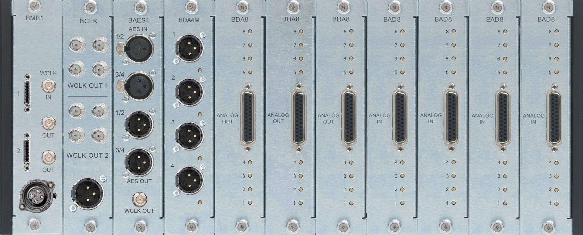 Burl Audio B80 Mothership chassis loaded with cards