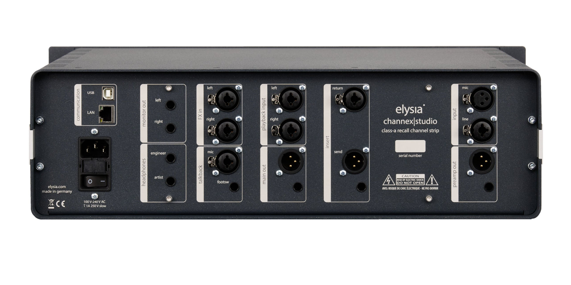 Elysia channex|studio - Rear
