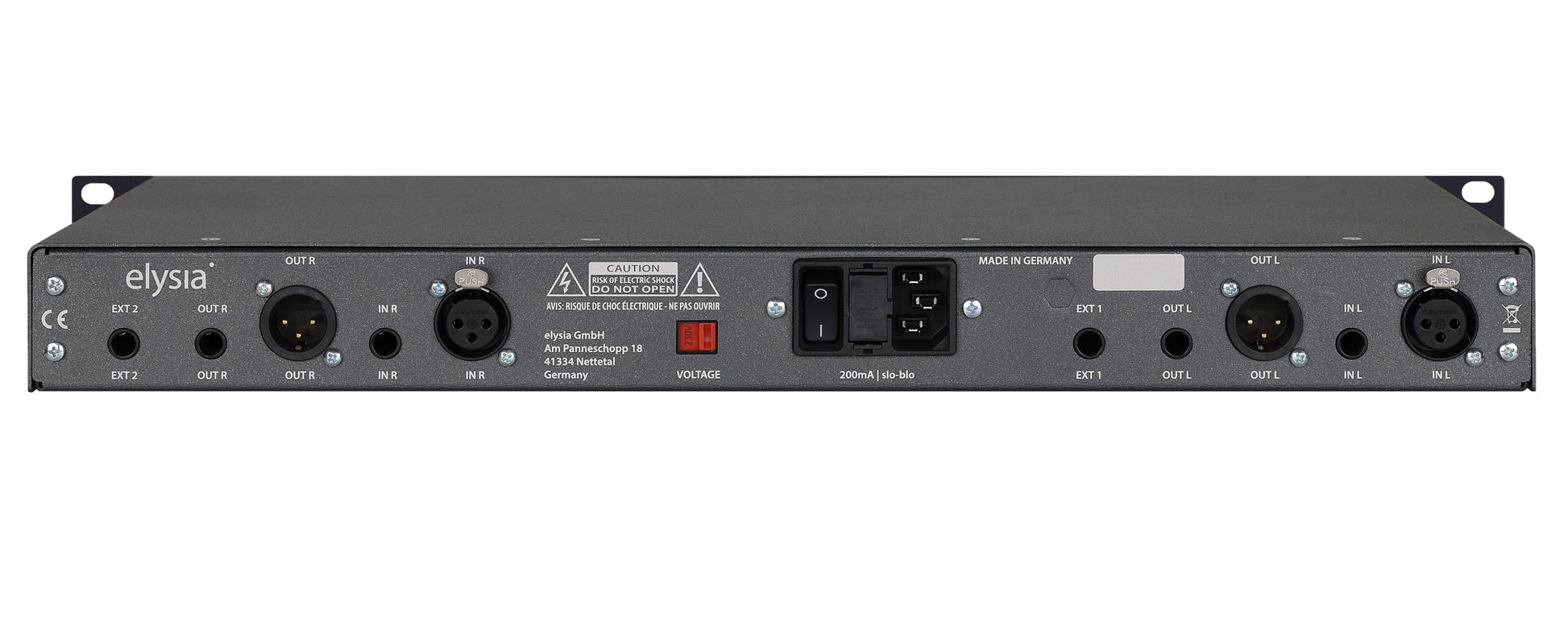 Elysia xfilter 19 inch Rack - Rear